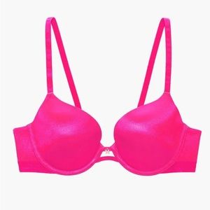 NWT SAVAGE FENTY Neon Pink CORE MICROFIBER T-SHIRT BRA 36DDD 36F